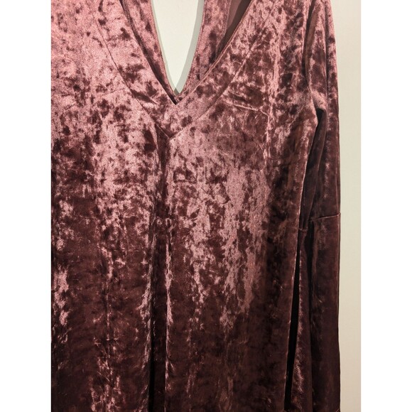 a.n.a A new Approach Women Marroon Velvet Bell Sleeves Dress XS Vamp Whimsigoth - Picture 3 of 8